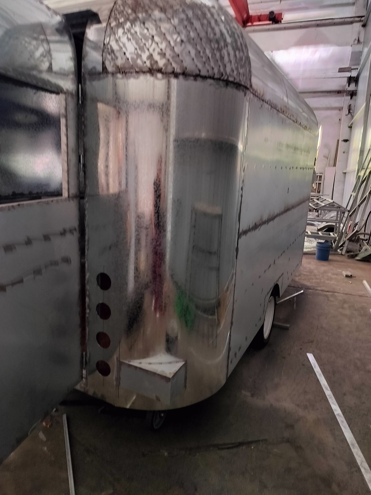 Rear doorway and light positions before the exterior finishing work
