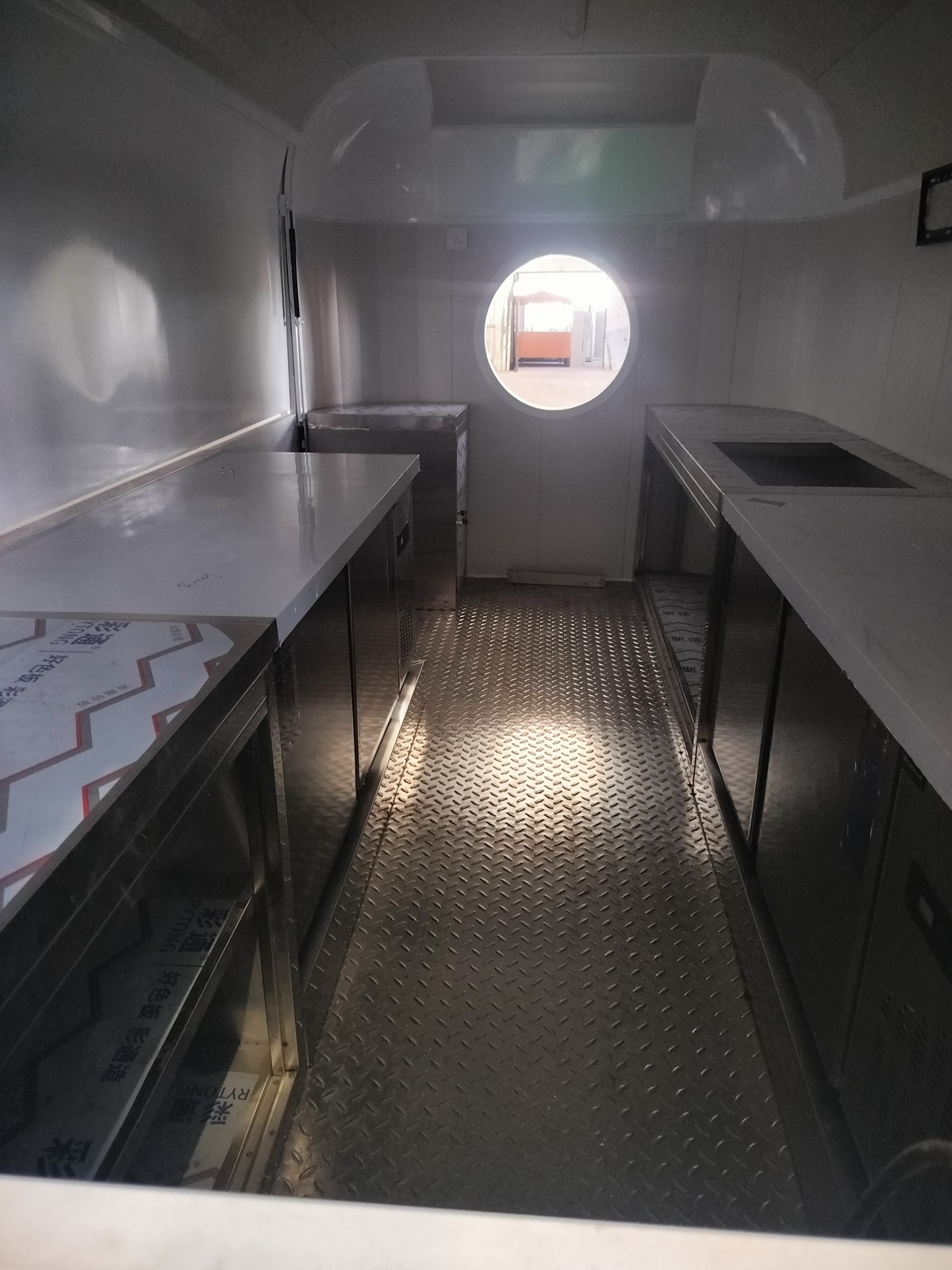 Interior with equipment gradually fitted into its planned positions