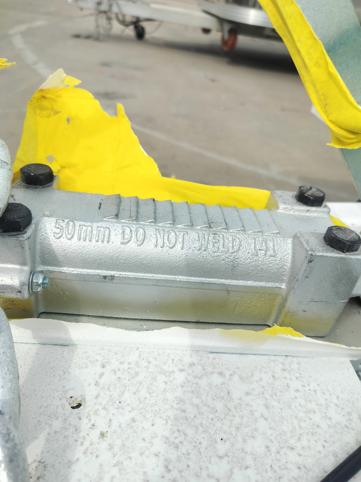 Another view of the coupling area