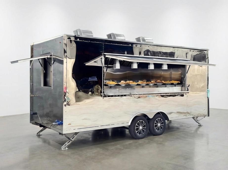 B-4 Stainless Square food trailer